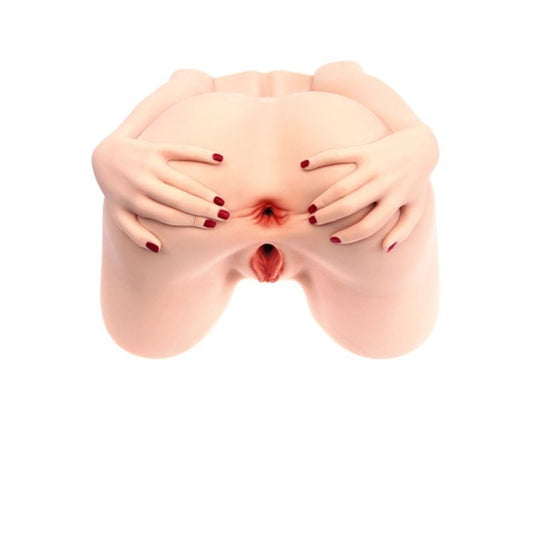 Naked Factory Spread Me Pussy and Anal Masturbator Monica Dual Entry TPE Torso - Flesh - Masturbators and Strokers