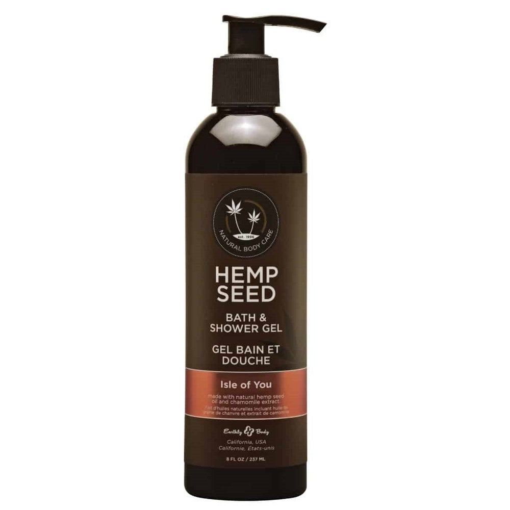 Earthly Body Hemp Seed Bath & Shower Gel Isle Of You 237ml Luxurious Body Care - Bath and Intimate Fragrances