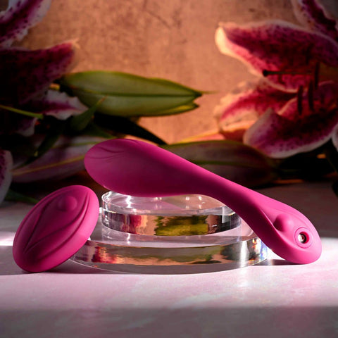 Evolved CHERRY POSE Flexible Posable Vibrator Remote Dual Motor Stimulation - G-Spot Vibrators