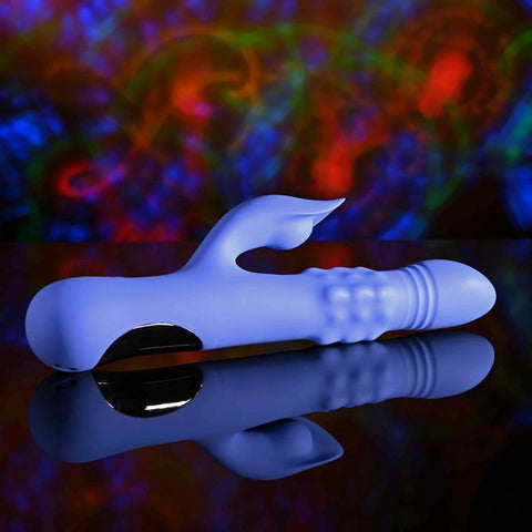Evolved POP GOES THE O Thrusting & Bulging Rabbit Vibrator Triple Motor - Rabbit Vibrators
