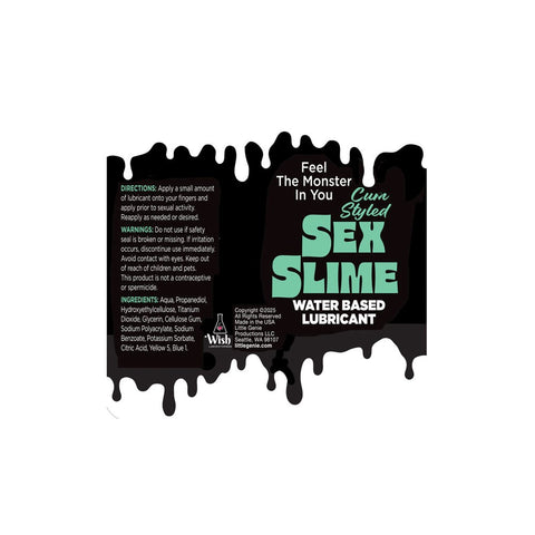 Little Genie Sex Slime Cum Style Creature Lubricant Green Slippery Texture - Water Based Lubes