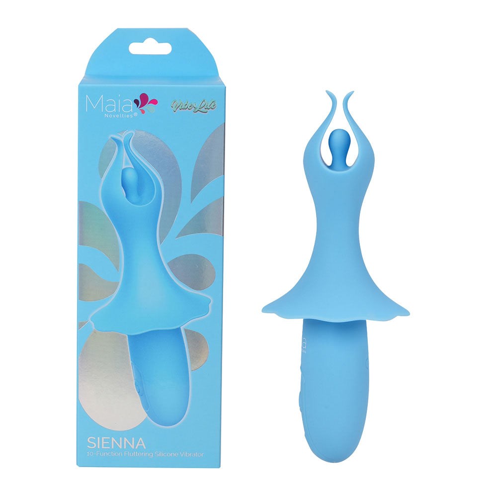 Maia Toys Maia SIENNA USB Rechargeable Fluttering Bullet Vibrator Flutter Tech - Blue - Bullet Vibrators