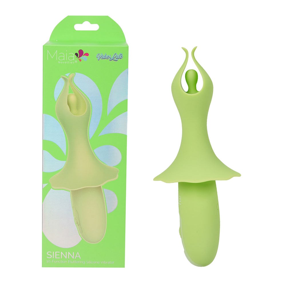 Maia Toys Maia SIENNA USB Rechargeable Fluttering Bullet Vibrator Flutter Tech - Green - Bullet Vibrators