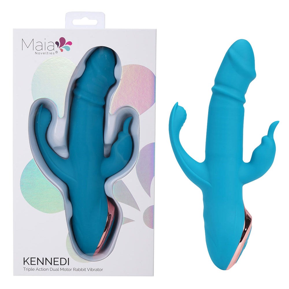 Maia Toys Maia KENNEDI Rechargeable Triple Stimulating Vibrator - - Rabbit Vibrators