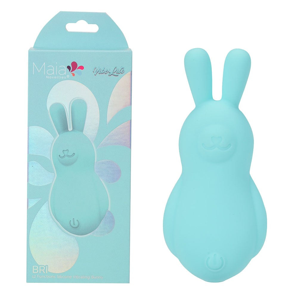 Maia Toys Maia BRI USB Rechargeable Vibrating Bunny Bullet Vibrator - Teal - Bullet Vibrators