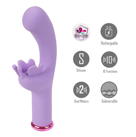 Maia Toys Maia MYLA USB Rechargeable Butterfly Vibrator Dual Motor - Rabbit Vibrators