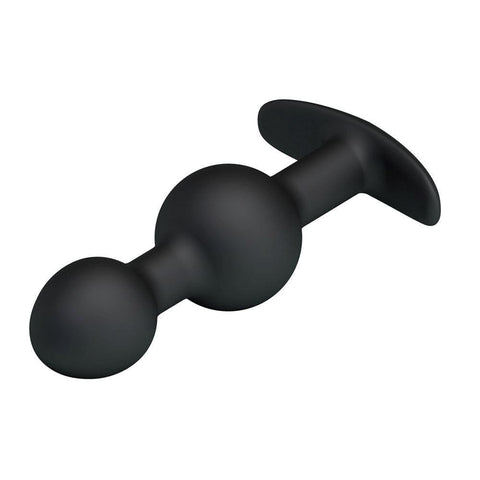 Party Up JAMES Beaded Silicone Butt Plug with Internal Shaking Weight - Butt Plugs
