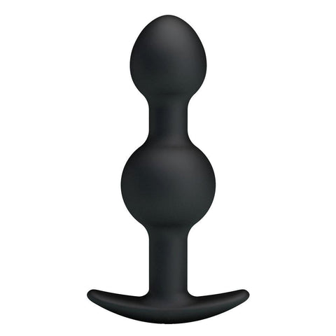 Party Up JAMES Beaded Silicone Butt Plug with Internal Shaking Weight - Butt Plugs