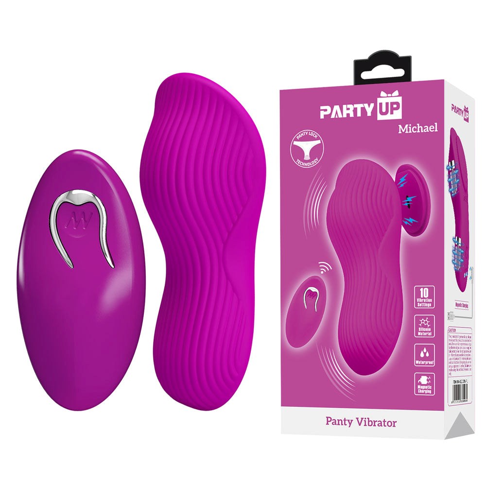 Party Up MICHAEL Wireless Remote Control Panty Vibrator Discreet Clitoral - - Remote Control Vibrators