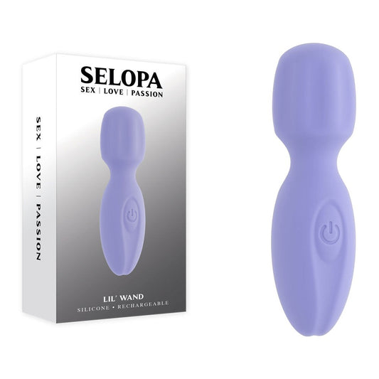 Selopa LIL' WAND USB Rechargeable Body Wand Massager - Purple - Body Wands
