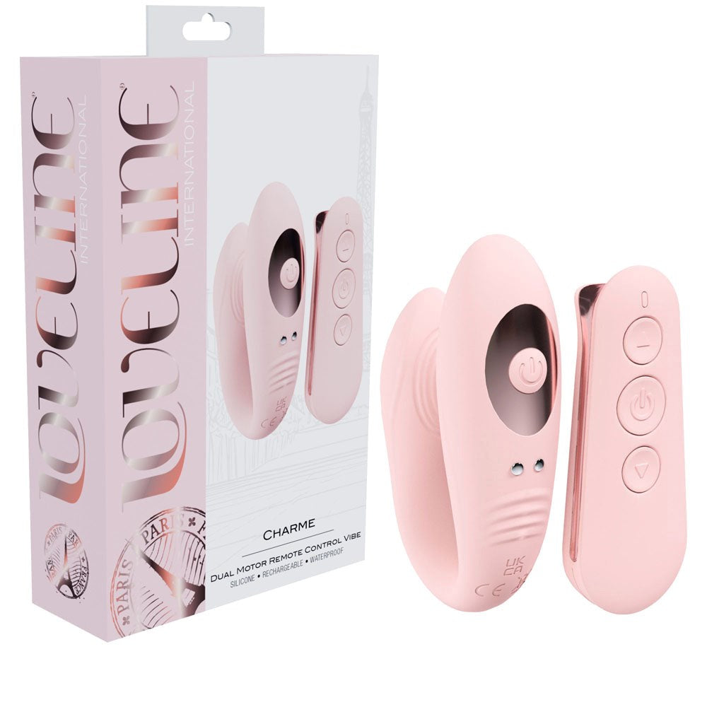 Shots Toys LOVELINE Charme Dual Motor G Spot Vibrator Remote Control - Pink - G-Spot Vibrators