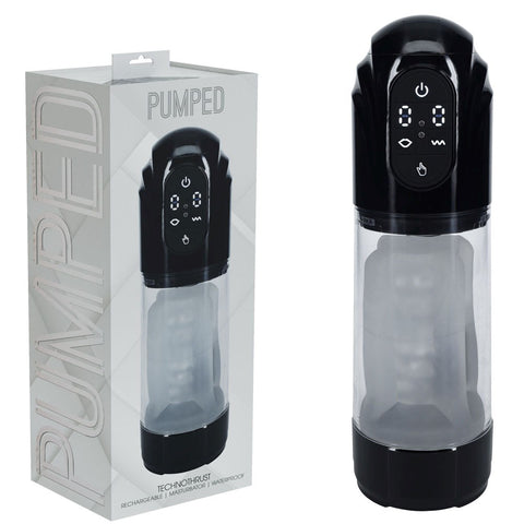Shots Toys PUMPED TechnoThrust Rechargeable Auto Masturbator Dual Motor - Masturbators and Strokers