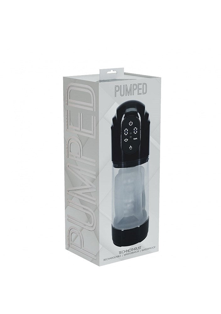 Shots Toys PUMPED TechnoThrust Rechargeable Auto Masturbator Dual Motor - - Masturbators and Strokers
