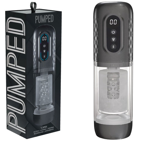Shots Toys PUMPED SonicPull Vibrating Auto Masturbator with Dual Motors - Masturbators and Strokers