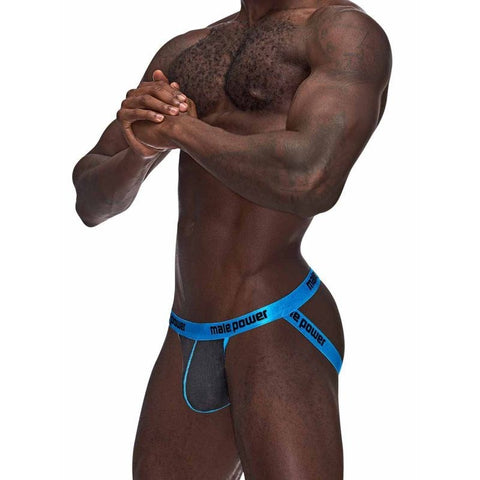 Male Power Casanova Uplift Male Jock Black L/XL with Contoured Pouch - Jocks and G-Strings