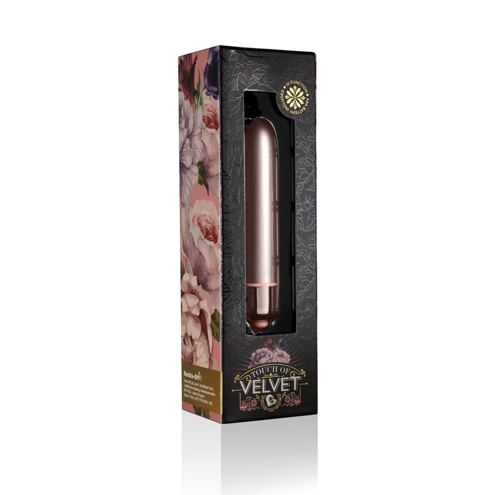 Rocks Off Touch of Velvet Rose Blush Bullet Vibrator with 10 Speed Settings - - Bullet Vibrators