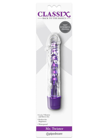 Pipedream Products Classix Mr. Twister Multi Functions Vibrating Dildo with Sleeve - Vibrating Dildos