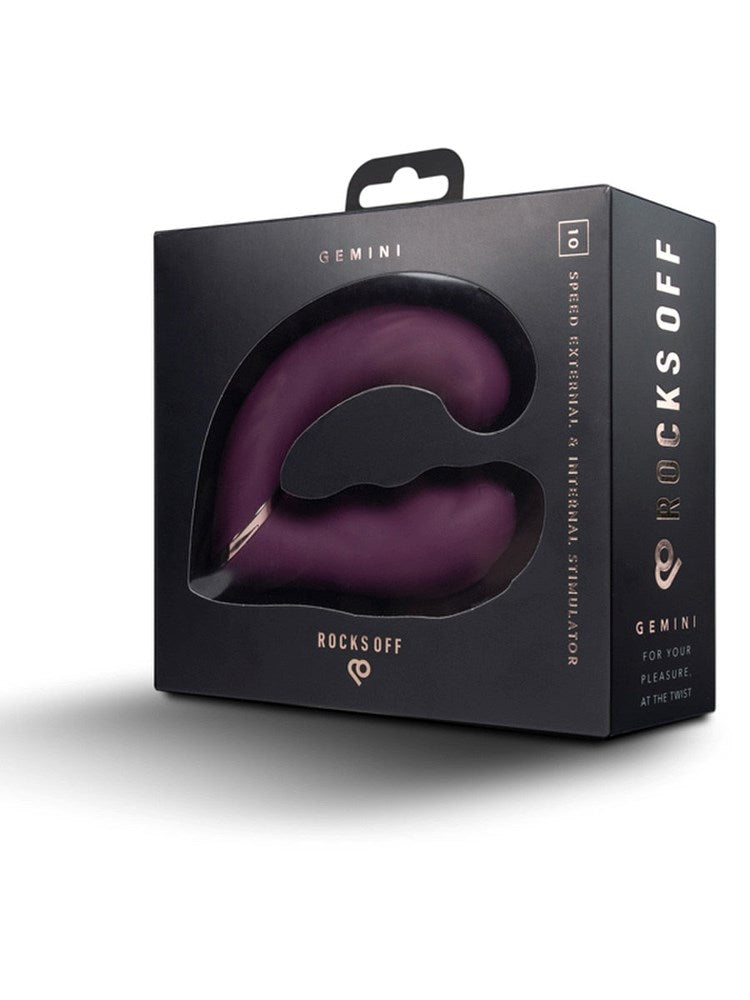 Rocks Off Gemini Multi Functions Prostate Vibrator Dual Motor Design - - Prostate Toys