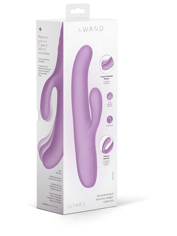 Le Wand Hither Rechargeable Rocking Rabbit Vibrator with Come Hither Motion - Rabbit Vibrators
