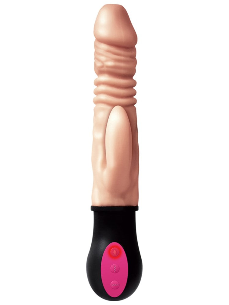 Nasstoys Natural Realskin Hot Cock Rotating Thrusting Dildo with Heating - - Vibrating Dildos