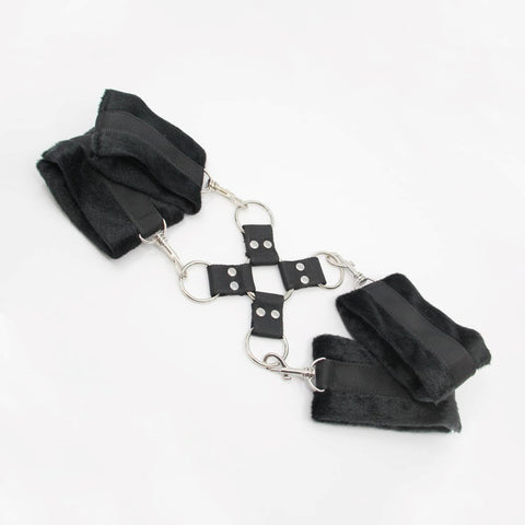 Berlin Baby Soft Furry BDSM Hog Tie Shackle with Hook and Loop Closures - Cuffs And Restraints