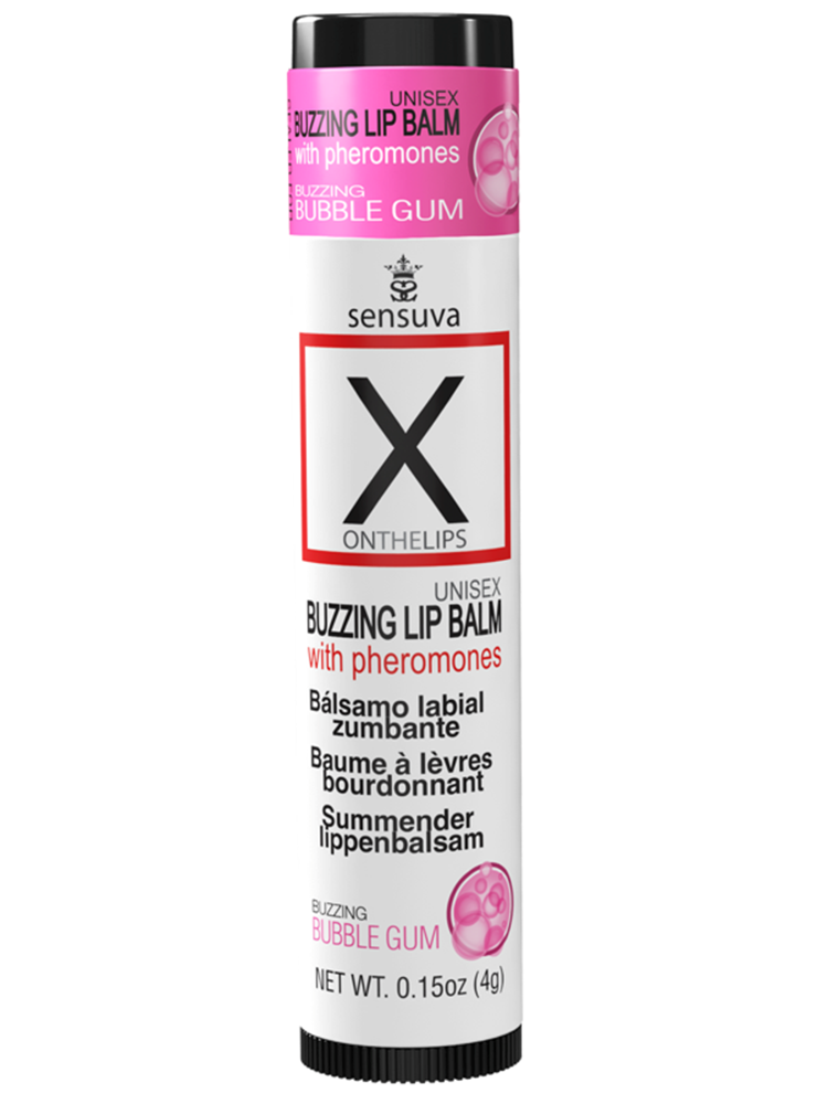 Sensuva On X on the LIPS With Pheromones Buzzing Lip Balm Creates Tingling Kiss - Bubble Gum - Sex Pheromones and Perfumes