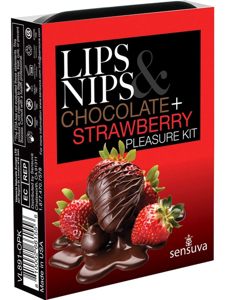 Sensuva On LIPS & NIPS Balm With Sex Pheromones Buzzing Lip Cooling Nipple - Chocolate + Strawberry - Sex Pheromones and Perfumes