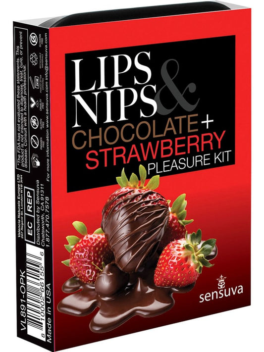 Sensuva On LIPS & NIPS Balm With Sex Pheromones Buzzing Lip Cooling Nipple - Chocolate + Strawberry - Sex Pheromones and Perfumes