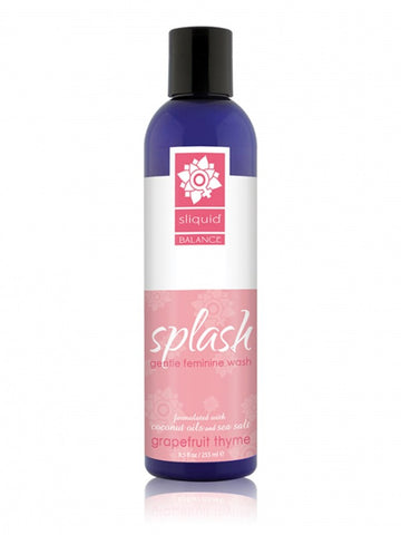 Sliquid Balance Splash Intimate Gentle Feminine Wash 8.5oz pH Balanced Formula - Bath and Intimate Fragrances