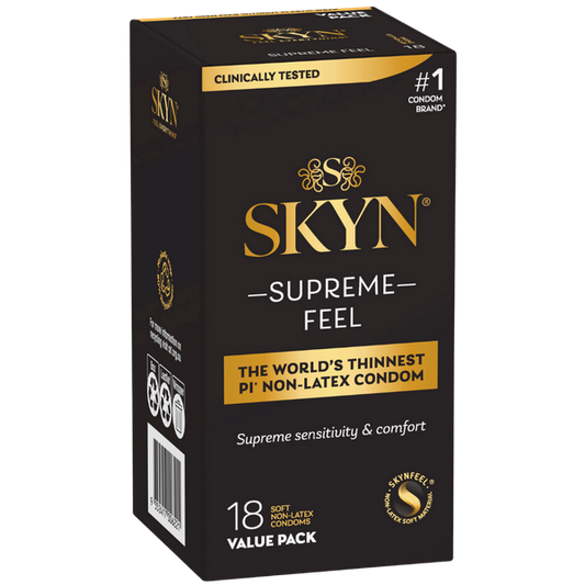 Ansell Supreme Feel 18's Stretchy Non Latex Condoms - Default Title - Condoms