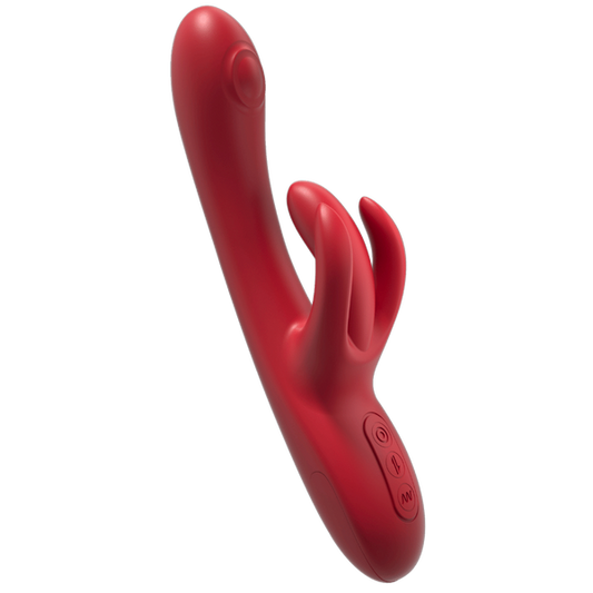 Amovibe Trio Bliss 10 Functions G-Spot Rabbit Massager - Teal - Rabbit Vibrators