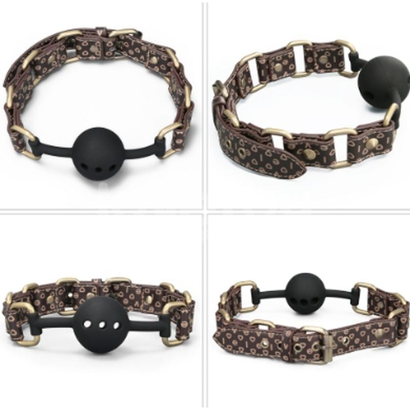 Lovetoy Rebellion Reign BDSM Play Ball Gag with Breathable Silicone - - Bondage Gags and Bits