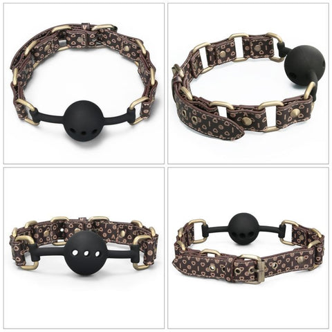 Lovetoy Rebellion Reign BDSM Play Ball Gag with Breathable Silicone - Bondage Gags and Bits