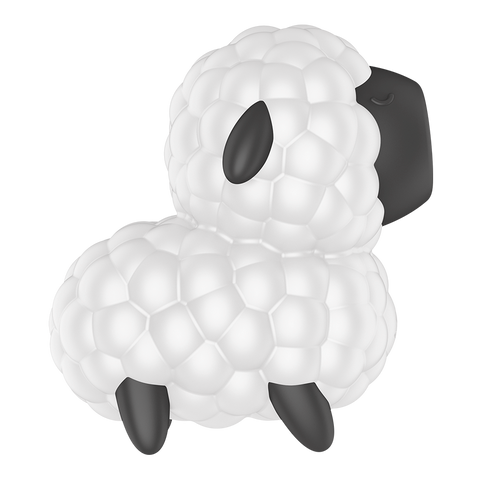 Satisfyer Dreamy Sheep Vibrating Air Pulse Stimulator with Dual Motor Tech - Clit Ticklers and Pulsators