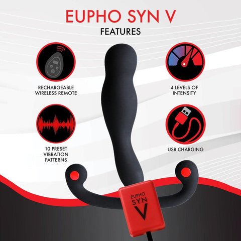 Aneros Eupho Syn V Vibrating Prostate Massager with Remote Control - Prostate Toys
