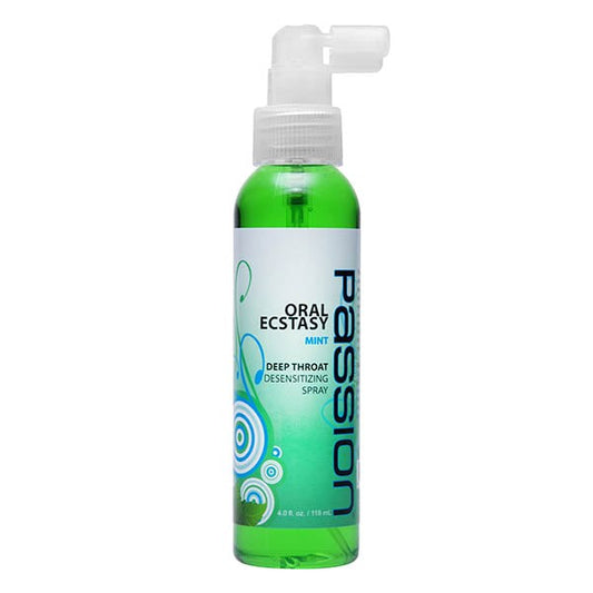 XR Brands Passion Oral Ecstasy Deep Throat Spray 118ml Fast Acting Formula - Mint - Delay and Excite Sprays