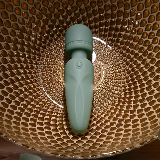 Evolved RUMBLE WAND USB Rechargeable Mini Massage Wand - Green - Body Wands