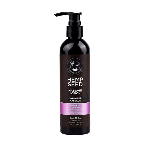 Earthly Body Hemp Seed Scented Massage Lotion 237 ml Non Greasy Formula - Massage Oils and Lubricants