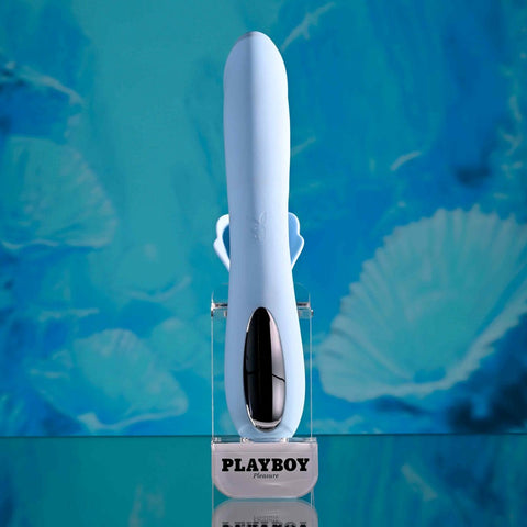 Evolved Playboy Pleasure IN BLOOM Thrusting & Heating Vibrator with Warming - Rabbit Vibrators