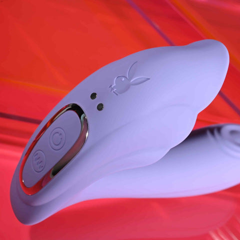 Evolved Playboy Pleasure LILAC FANTASY Rechargeable Tapping Vibrator Dual Motor - G-Spot Vibrators