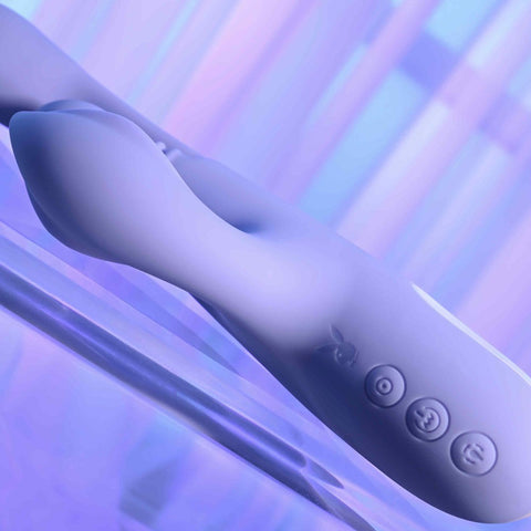 Evolved Playboy Pleasure NUBBIN RUBBIN Thrusting Rabbit Vibrator - Rabbit Vibrators