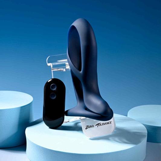 Zero Tolerance BIG TIME Vibrating Mens Penis Sleeve - Blue - Penis Sleeves and Extenders