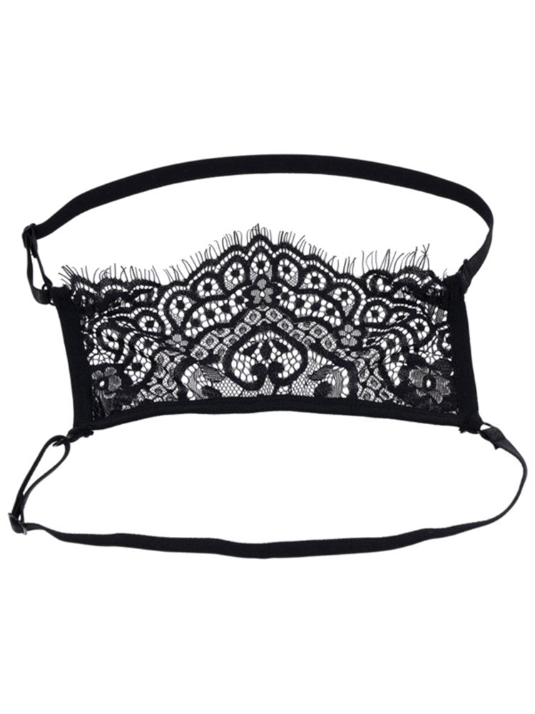 Sportsheets Sex and Mischief Veiled Vision Lace Blindfold Semi Sheer Design - Masks And Blindfolds