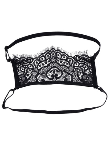 Sportsheets Sex and Mischief Veiled Vision Lace Blindfold Semi Sheer Design - Masks And Blindfolds