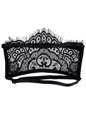 Sportsheets Sex and Mischief Veiled Vision Lace Blindfold Semi Sheer Design - Masks And Blindfolds