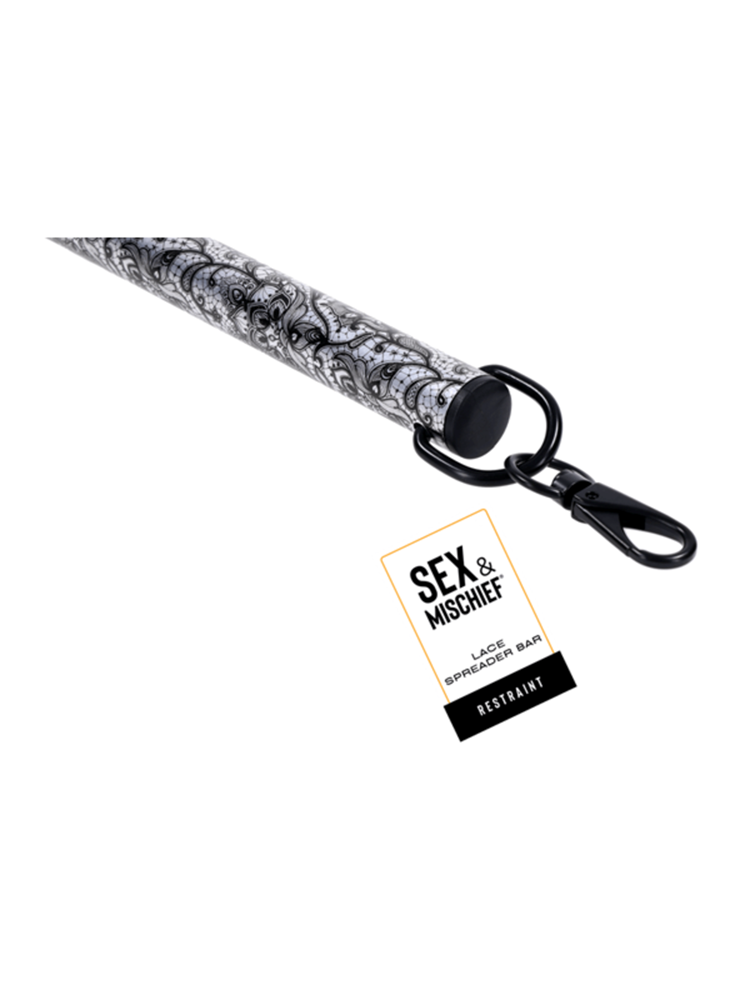 Sportsheets Sex and Mischief Lace Bondage Spreader Bar Elegant Restraint - Cuffs And Restraints