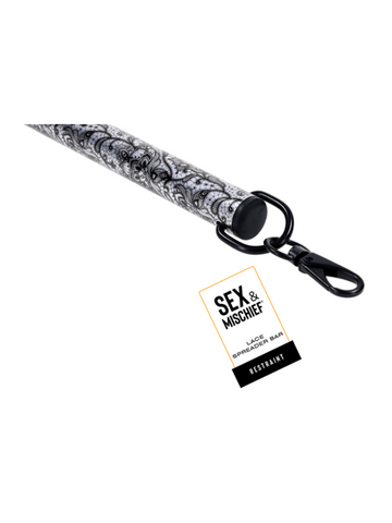 Sportsheets Sex and Mischief Lace Bondage Spreader Bar Elegant Restraint - Cuffs And Restraints