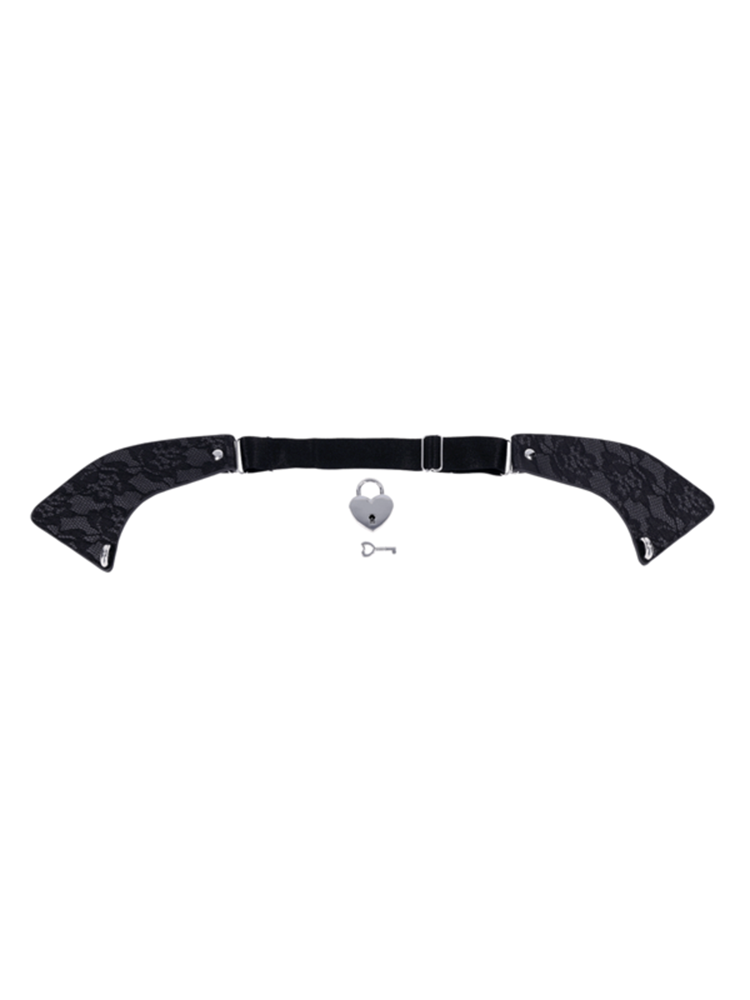 Sportsheets Sex and Mischief Heartbound Lace Day Collar with Heart Lock - Collars and Leads