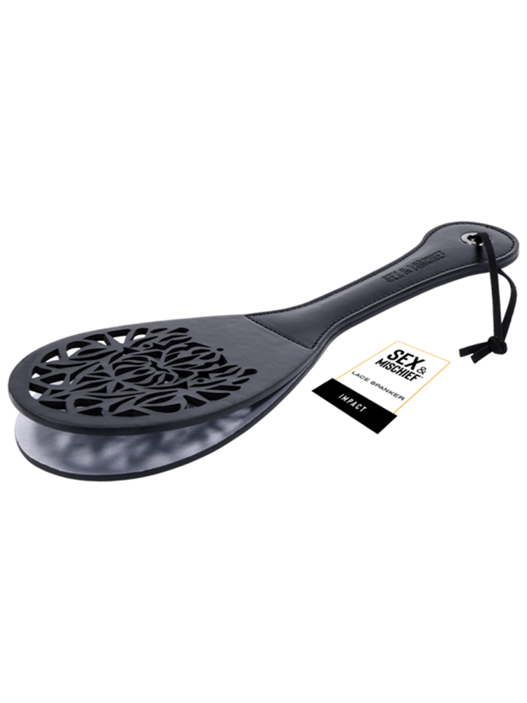 Sportsheets Sex and Mischief Bondage Lace Spanker with Split Tip Design - Paddles And Slappers