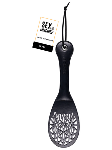 Sportsheets Sex and Mischief Bondage Lace Spanker with Split Tip Design - Paddles And Slappers